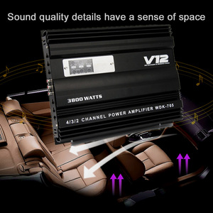 Amplificateurs de puissance pour voiture <span class=keywords><strong>Soway</strong></span> OP-T Yh705, amplificateur de casque professionnel OEM, 4 canaux, amplificateur audio stéréo en métal pour voiture - Product Image 2