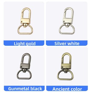 Gancio e Occhiello per Borse e Abbigliamento (6 Punte, Diametro Interno 19mm) Piccolo Chiusura a Scatto in Metallo a <span class=keywords><strong>D</strong></span> in Lega di Zinco con <span class=keywords><strong>Chiave</strong></span> - Product Image 3