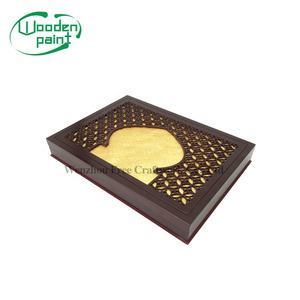 Pintura personalizada, MDF, nueces, almacenamiento de madera, té, grabado láser, caja de embalaje, fechas grabadas, regalo islámico de madera, caja tallada - Product Image 1