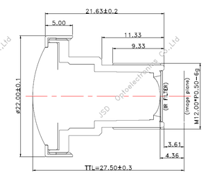 <span class=keywords><strong>Obiettivo</strong></span> <span class=keywords><strong>Grandangolare</strong></span> a Fuoco Fisso M12 con Apertura F1.6 e Lunghezza Focale di 2.9mm per Telecamere Automobilistiche - Product Image 3
