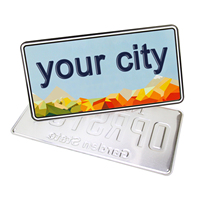 Plaque d'immatriculation Free Design Support de plaque d'immatriculation en aluminium Motobik Car Lisense Plate Set