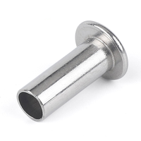 DIN7338B rivet semi creux tubulaire à tête plate en aluminium et acier inoxydable