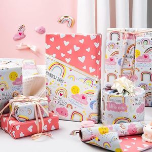 Original cute cloud, <b>sun</b> and rainbow pattern aluminum-coated <b>paper</b> packaging <b>paper</b> for baby shower - Product Image 4