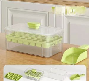 Molde de silicona antiadherente de gran capacidad para cubitos de hielo con 28/56 rejillas, accesorio de cocina para el hogar - Product Image 4