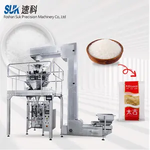 Fully Automatic Vertical Sugar Salt Bagging Machine For Rice Grain Beans Cereal Bag Filling Machine