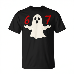 Six Seven Meme 6 7 T-shirt de costume de fantôme d'Halloween - Product Image 2