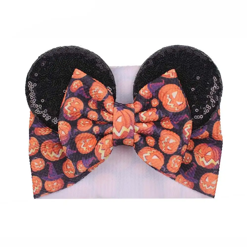 Lễ Hội Chic Headband 2019 Tai Chuột Halloween Bullet Vải Tóc Nơ Quấn Đầu Cho Bé Mũ Nón