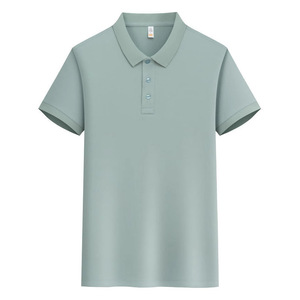 Polo de Manga Corta con Cuello Dividido en Color Sólido, Unisex, de Poliéster, para Trabajo y Uso Diario - Product Image 4