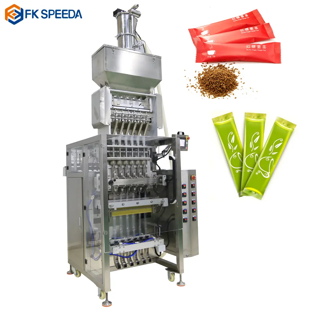 Автоматическая упаковочная машина для сахарного пакета Ce 2 4 Line 6 полос фруктового порошка