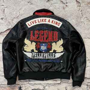 Giacca in Pelle PU di Alta Qualità PELLE LEGEND con Ricami e Diamanti, Stile Hip Hop Retrò, Vestibilità Ampia, <span class=keywords><strong>per</strong></span> l'Inverno - Product Image 3