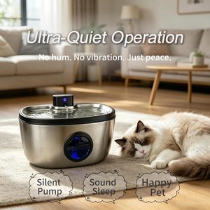 Fontaine à eau intelligente pour animaux de compagnie avec séparation électrique, alimentation USB-C, bol à boire automatique en acier inoxydable 304 pour chats et chiens - Product Image 4