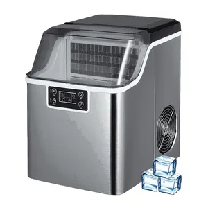 Arbeitsplatte-Eismaschine 20 kg Mini tragbarer Eiswürfelschloss Herstellung automatische Eismaschine für kommerzielle Haushalte Lebensmittelgetränke