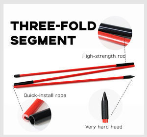 2 Pieces Custom Logo Folding Fiberglass Golf Alignment Sticks Golf Indicator Training Equipment Accessories Golf Training Aids - Product Image 4