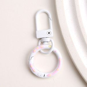 Candy Color Painted Metal <b>Door</b> Buckle Sweet Donut <b>Spring</b> Buckle Lightweight Cartoon DIY Key Ring Bag Doll Pendant - Product Image 6