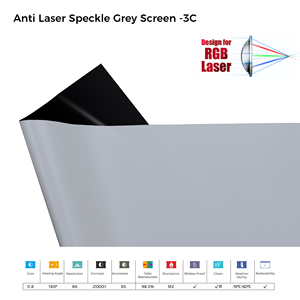SCREENPRO 84~150인치 안티 레이저 스펙클 4K/8K HD 그레이 ALR 얇은 고정 프레임 프로젝션 스크린 (단초점/장초점 프로젝터용) - Product Image 2