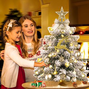 Mini Albero <span class=keywords><strong>di</strong></span> <span class=keywords><strong>Natale</strong></span> Preilluminato, Piccolo Albero Artificiale con Luci, Decorazione Pre-illuminata per Tavolo, Casa, Caffè, Ufficio - Product Image 2