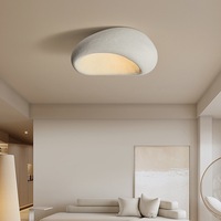 Plafonnier encastré de style Wabi-Sabi japonais, couleur crème, commande intelligente Ali pour chambre à coucher, salon, salle à manger, bureau