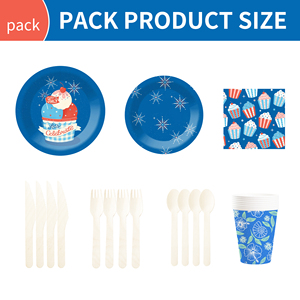 Juego de Vajilla para Fiesta de Cumpleaños Infantil DAMAI, Plato de Papel, Vaso de Papel y Servilleta para Fiesta de Cumpleaños Infantil del Día de la Independencia Americana - Product Image 3