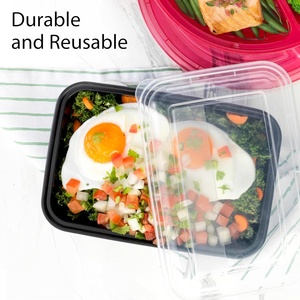 Contenedor de Alimentos Desechable de Plástico PP con Tapa Hermética, Apto para Microondas, Lavable, para Llevar, Comida para Llevar, Preparación de Comidas, Restaurante - Product Image 4