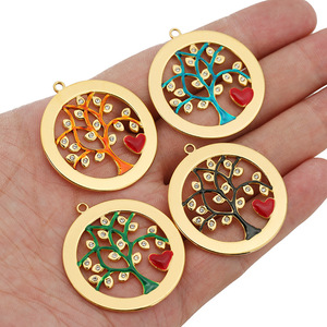 Amuleto del Árbol de la Vida de Acero Inoxidable con Diseño de Corazón Hueco para Collar, Pendientes, Llavero, Regalo, Accesorio de Joyería Unisex - Product Image 4