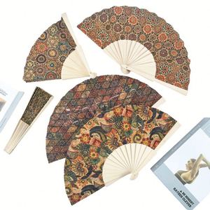 Fatingna Spanish Casual Style Home Decoration Wooden Lotus Fan Environmentally Friendly Folk Art Scenic Spot Engraving <b>Gift</b> Box - Product Image 4