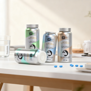 Pot à pilules en aluminium de qualité alimentaire, utilisé pour les capsules et les comprimés, emballage nutritionnel de qualité supérieure pour les soins de santé - Product Image 1
