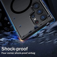Étui de téléphone magnétique en PC mat pour Samsung Galaxy S26 S24 ultra S23FE S22plus A56 A17 A05, coque arrière rigide antichoc