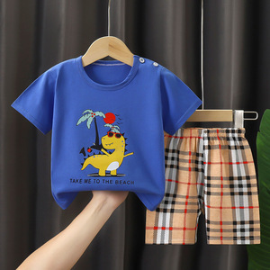 Conjunto de Verano para Niños y Niñas, 100% Algodón, Diseño de Dibujos Animados, Pantalones Cortos y Camiseta de Manga Corta, Ropa Infantil de Algodón Puro - Product Image 3