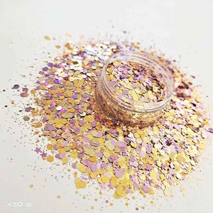 Mélange de paillettes en PET résistant aux solvants, or rose, 1 kg, pour ongles, paillettes épaisses, pour ongles de Noël, vente en gros - Product Image 5
