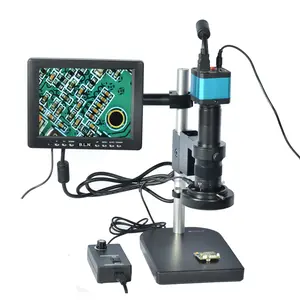 Câmera microscópica industrial 16mp, conjunto completo de saídas usb compatível com hdmi com lente de montagem 180x c