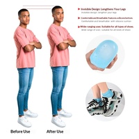 Semelles intérieures unisexes pour chaussures, coussinets de talon en matériau SEBS, antidérapants, bioniques, épaissis, couvre-chaussettes de sport, augmentation de la hauteur de 2,5/3,5 cm
