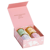 Ensemble de bougies parfumées multiples, boîte d'emballage magnétique, fournitures chinoises, boîte cadeau personnalisée de luxe pour 3 ou 4 bougies