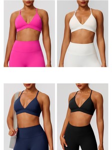 <span class=keywords><strong>Soutien</strong></span>-<span class=keywords><strong>gorge</strong></span> de sport sans bretelles pour femme, maintien élevé, avec coussinets amovibles, séchage rapide, en nylon respirant, idéal pour la gym - Product Image 2