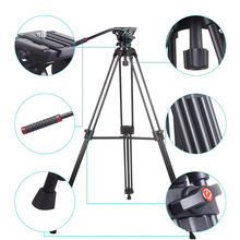 Professional Aluminum Fluid Head <strong>Heavy</strong> <strong>Duty</strong> <strong>Tripod</strong> for DV <strong>Tripod</strong> Studio Studio - Product Image 3