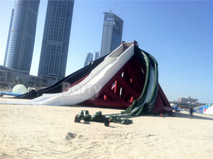 Công viên thủy sản vui vẻ thương mại PVC Inflatable nhà bị trả lại khô và trượt nước Kid Đảng trò chơi trượt nước Inflatable Dubai trường hợp - Product Image 3