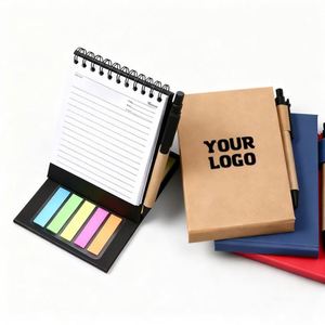 Ww1778 School Office Manufacturer Promotion Kraft Paper Small Pocket <b>Diaries</b> <b>Notebook</b> Spiral Notepad With Pen Custom Gifts - Product Image 1