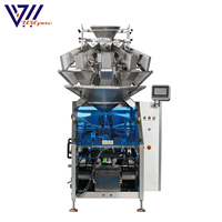 Machine d'emballage verticale automatique CE incassable pour chips, noix, bonbons, multi-têtes inclinées, remplissage ensachage pour aliments fragiles