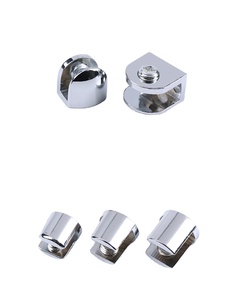 Support de fixation en alliage de zinc pour verre feuilleté, pour panneau de salle de bain en bois, avec clip à bouche ronde, pour verre de 6 à 10 mm d'épaisseur, pour éclairage lumineux - Product Image 2