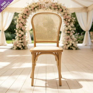 Factory Custom Wood Color <b>Plastic</b> Resin Stackable <b>Chair</b> Rattan Mesh Back Crossback X Back <b>Chair</b> For Wedding Party Reception - Product Image 3