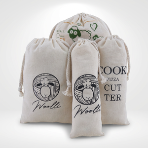 Mini Herringbone Cotton <b>Drawstring</b> <b>Bag</b> Personalized Embroidery Organic Durable Wine <b>Bag</b> Trade Show Event Cotton <b>Bag</b> - Product Image 3