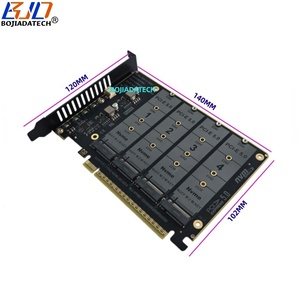 Tarjeta de Expansión Adaptadora PCI-E 5.0 16X a 4 * M.2 Key-M 2280 NVME SSD, Compatible con PCIe X4x4x4x4 Bifurcation, Velocidad de 512Gbps, Venta al Por Mayor - Product Image 4