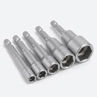 Embout hexagonal magnétique 65 mm à finition naturelle, embout à écrou, entraînement 1/4 po, qualité industrielle, vente directe usine pour achat en gros