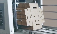 Volledig automatische fruitcompacte zelfvergrendelende tray-erector machine voor het maken van vouwbare kartonnen bananenverpakkingen