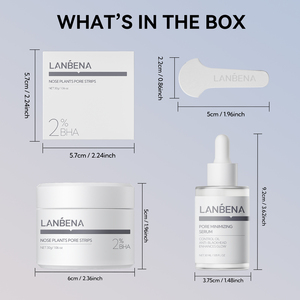 Lanbena - Nuevo Set para Eliminar Puntos Negros, Parche Nasal, Suero Reductor de Poros y Tiras para Poros Nasales 30g y 30ml - Product Image 6