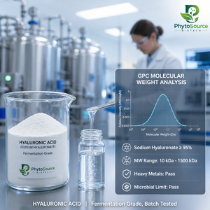 Hialuronato de Sodio en Polvo, Grado Alimenticio, 800-1500 <span class=keywords><strong>kDa</strong></span>, HA Fermentado, Materia Prima para Suplementos de Belleza - Product Image 3