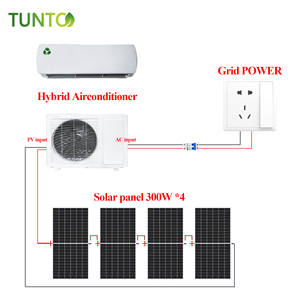 Climatiseur hybride solaire polyvalent toutes saisons, mini-split, pompe à chaleur 9000BTU 12000BTU 18000BTU 24000BTU 36000BTU, pour la maison T2(R)-26 - Product Image 1