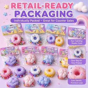 Juguetes Sensoriales Blandos y Adorables al por Mayor, 12 Diseños Pastel Surtidos, Estilos de Donut, Pata, Crema y Flor, Material Plástico Unisex - Product Image 4