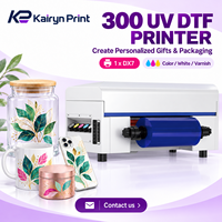 Printer UV DTF 300 DX7 Printhead Lebar 300mm Gigabit LAN Platform Hisap UV LED Curing untuk Stiker Label Film Kristal