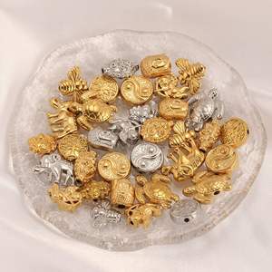 Acier inoxydable Éléphant Tortue Bouddha Tête <span class=keywords><strong>Arbre</strong></span> <span class=keywords><strong>de</strong></span> <span class=keywords><strong>Vie</strong></span> Double Petit Trou Spacer Perle <span class=keywords><strong>Yin</strong></span> <span class=keywords><strong>Yang</strong></span> Ronde Perles Lâches - Product Image 3