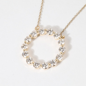 Collar de Diamantes de Laboratorio de Lujo, Colgante Minimalista de Diamantes Cultivados en Laboratorio, Oro Sólido de 14K, Joyería Fina y Delicada, Regalo para Ella - Product Image 2